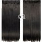 COLOR #1 Five Card Clip-on Hairpiece 120g High Temperature Wire Synthetic Straight Hair Extension