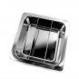 33CM 3 Cell Stainless Steel Thick Square Fondue Pots Divided Duck Hot Pan Grid Soup Pot