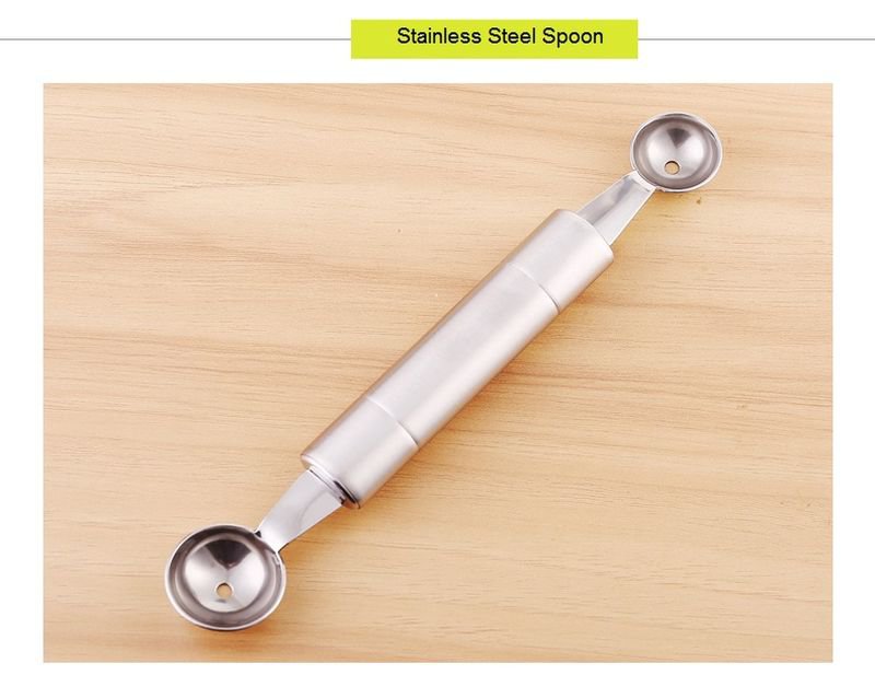 Double Sided Stainless Steel Vegetables Fruit Decorative Carving Knife Dig Ball Scoop 2in1
