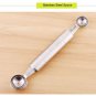 Double Sided Stainless Steel Vegetables Fruit Decorative Carving Knife Dig Ball Scoop 2in1