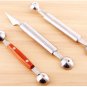 Double Sided Vegetables Fruit Decorative Carving Knife Dig Ball Scoop 2in1 with Wooden Handle