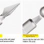 Double Sided Stainless Steel Vegetables Fruit Decorative Carving Knife/Spoon Dig Ball Scoop 2in1
