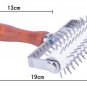 Stainless Steel Roller Blade Knife Wooden Handle Needle Mesh Pizza Cutter