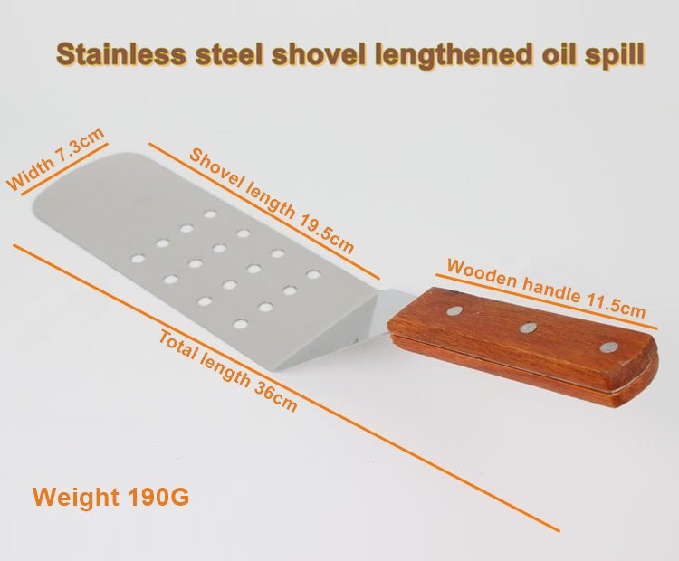 36CM Long Stainless Steel Pizza Pie Blade Shovel With Holes