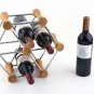 Luxury Wood and Steel Six Mounted Cooler Wine Rack Bottle Holder