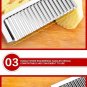 Stainless Steel Ripple Wave Knife French Fries Knife Potato Cutter with Wooded Handle