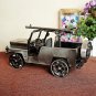 Color Black Fiery Vintage Chariot Handmade Ornament Wrought Iron Plating Metal Jeep