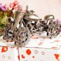 Color Black Iron Chain Snowmobile Model Vintage Car