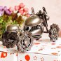 Color Black Iron Chain Snowmobile Model Vintage Car