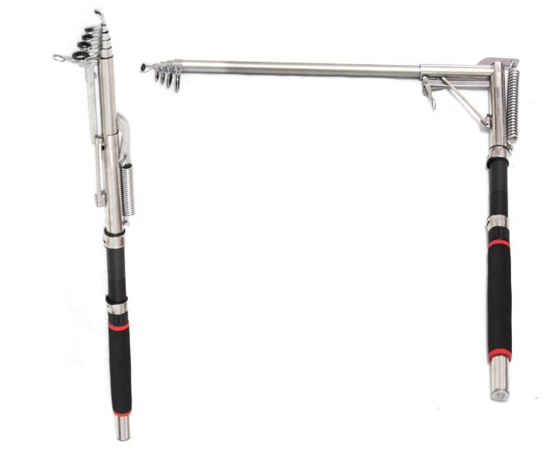 SIZE 2.1M Stainless Steel Spring Automatic Sea Throw Pole Fishing Rod