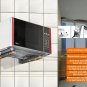 304 Stainless Steel Foldable Microwave Oven Storage Shelf Rack Tray Wall Bracket
