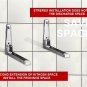 304 Stainless Steel Foldable Microwave Oven Storage Shelf Rack Tray Wall Bracket