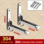 304 Stainless Steel Foldable Microwave Oven Storage Shelf Rack Tray Wall Bracket With Hook