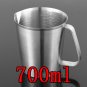 700ML Thickened 304 Stainless Steel Measuring Cup Milk Tea Coffee OZ ML CC Scale