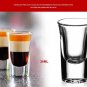 Straight Wooden Tray Bar Club Small Bullets Cup Holder 6 Holes + Gift 26ml Glass