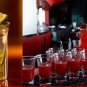 Straight Wooden Tray Bar Club Small Bullets Cup Holder 6 Holes + Gift 26ml Glass