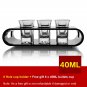 Black U-Shaped Tray Bar Club Small Bullets Cup Holder 6 Holes + Gift 40ml Glass