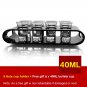 Black U-Shaped Tray Bar Club Small Bullets Cup Holder 8 Holes + Gift 40ml Glass