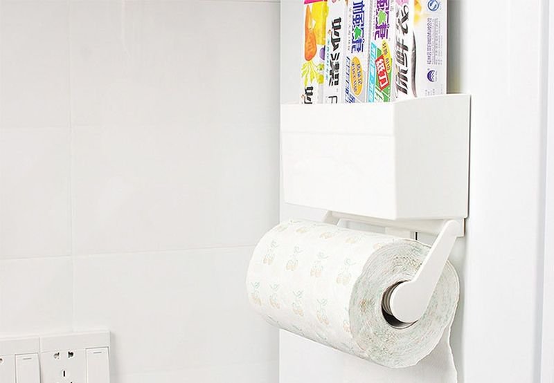 Toilet Roll Paper Towel Holder Refrigerator Storage Box
