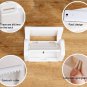 White ABS Bathroom Roll Paper Holder Cell Mobile Phones Shelf Toilet Towel Rack