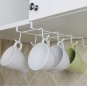 Double Rows 8 Hooks Metal Cabinet Shelves Coffee Cup Holder Spoon Spatula hanger