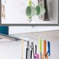 Double Rows 8 Hooks Metal Cabinet Shelves Coffee Cup Holder Spoon Spatula hanger