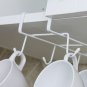 Double Rows 8 Hooks Metal Cabinet Shelves Coffee Cup Holder Spoon Spatula hanger