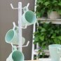 Metal Coffee Mug Tree Stand Office Tea Water Hang Cup Holder Storage Rack 6 Hook