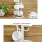 Metal Coffee Mug Tree Stand Office Tea Water Hang Cup Holder Storage Rack 6 Hook