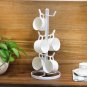 Metal Coffee Mug Tree Stand Office Tea Water Hang Cup Holder Storage Rack 6 Hook