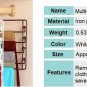 COLOR BRONZE Metal 4-Tier Swing-Arm Pants Hangers Towel Holder Removable Rack