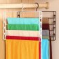 COLOR BRONZE Metal 4-Tier Swing-Arm Pants Hangers Towel Holder Removable Rack