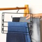 COLOR BRONZE Metal 4-Tier Swing-Arm Pants Hangers Towel Holder Removable Rack