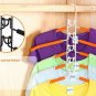 COLOR WHITE Anti-Slip Multi-Layer 5 Hanger Shirt Holder Jacket Rack