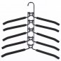 COLOR BLACK Anti-Slip Multi-Layer 5 Hanger Shirt Holder Jacket Rack