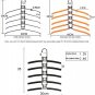 COLOR BLACK Anti-Slip Multi-Layer 5 Hanger Shirt Holder Jacket Rack