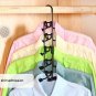COLOR BLACK Anti-Slip Multi-Layer 5 Hanger Shirt Holder Jacket Rack