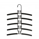 COLOR BLACK Kids-Hanger Five Layers Anti-Slip Shirt Holder Coat Rack