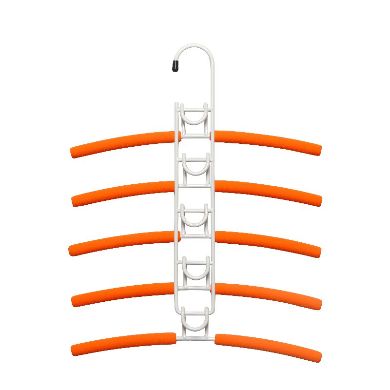 COLOR WHITE Kids-Hanger Five Layers Anti-Slip Shirt Holder Coat Rack
