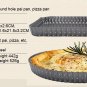 2PCS/SET Carbon Steel Round Hole Bake Rounded Tart Pie Pizza Circular Pan