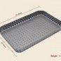 2PCS/SET Carbon Steel Round Hole Bake Square Tart Pie Pizza Rectangular Pan
