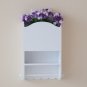 Wooden Bathroom Toilet Paper Towel Holder Mobile Phone Shelf Magazines Wall Rack