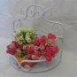 WHITE Wrought Iron Bathroom Toilets Shelf Decoration Flowers Soup Rack Wall-Mounted