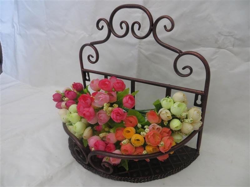 BRONZE Wrought Iron Bathroom Toilets Shelf Decoration Flowers Soup Rack Wall-Mounted