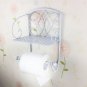 WHITE Classical Toilet Roll Paper Holder Bathroom Wall Mount Mobile Phone Rack
