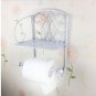WHITE Classical Toilet Roll Paper Holder Bathroom Wall Mount Mobile Phone Rack