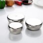 8.6x4.5CM Food School Bowl Silver Stainless Steel + Lid Rice Soup Round Basin Best Quality