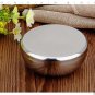 8.6x4.5CM Food School Bowl Silver Stainless Steel + Lid Rice Soup Round Basin Best Quality