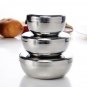 12x5CM Food School Bowl Silver Stainless Steel + Lid Rice Soup Round Basin Best Quality