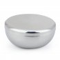 12x5CM Food School Bowl Silver Stainless Steel + Lid Rice Soup Round Basin Best Quality